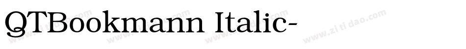 QTBookmann Italic字体转换